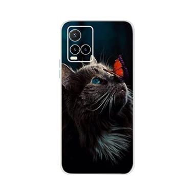 Imagem de Para Vivo Y21 Y21s Case Vivo Y33s Silicone Macio Cute Cartoon Cat Capa Para Vivo Y21 s Y33s Capas de Telefone Fundas VivoY21 Full Bumper, 299, para Vivo Y33s