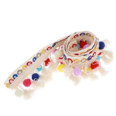Imagem de LoveinDIY GZYF 1 Yard Beads Fringe Jacquard Ribbon Costura para decoração de roupas, Estilo 6