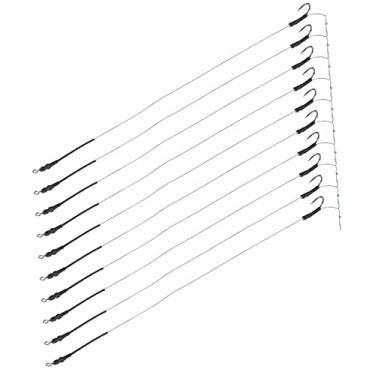 Imagem de Gancho de linha de pesca, 5 conjuntos de aparelhos de cabelo para pesca, suporte de carga forte para acessórios de pesca(12#)