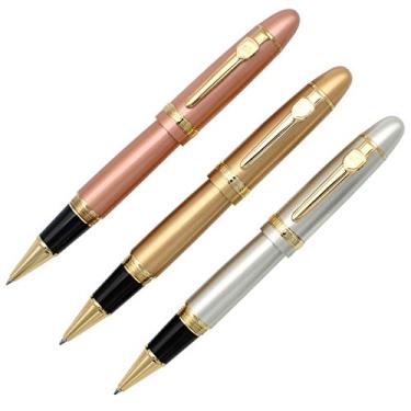 Imagem de zoohot Jinhao 159 canetas esferográficas ponta média (0,7 mm) caneta pesada com acabamento dourado, tinta preta, 3 unidades