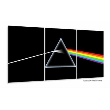 Imagem de Quadro Decorativo Logo Pink Floyd 3 pç 120x60