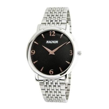 Imagem de Relógio Magnum Masculino Ref: Ma21624t Slim Prateado
