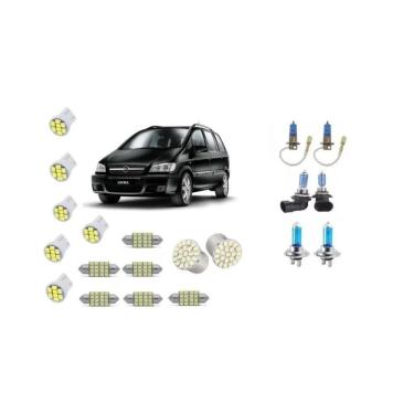 Imagem de Kit Completo 20 Lampadas Faróis + Leds Zafira 2001 Em Diante