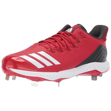 Imagem de adidas Chuteiras de beisebol masculinas Icon Bounce, Vermelho elétrico, branco/carbono., 9.5