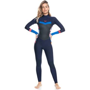 Imagem de Roxy Womens 3/2 Syncro Back Zip GBS Wetsuit (Navy Nights/Yacht Blue, 4)