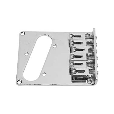 Imagem de Pontes de sela, instalação fácil de instalar ponte de guitarra fixa de metal brilhante leve com parafusos e chave para guitarras elétricas TL