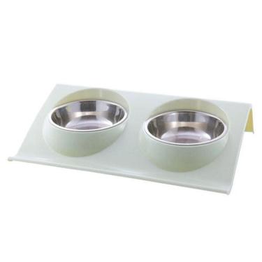 Imagem de Comedouro e Bebedouro para Cães e Gatos Filhote Tigelas Inox