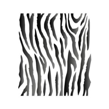 Imagem de Stencil de Plástico para Pintura OPA 15 x 20 cm - 1385 Pele de Tigre
