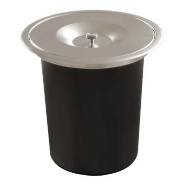 Imagem de Lixeira Pia Embutir 8 Litros Tampa Inox Escovado - Kzi