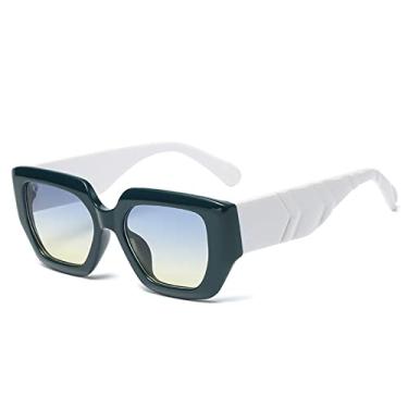 Imagem de Óculos de sol de olho de gato quadrado pequeno fashion para mulheres Óculos de sol de personalidade fashion para homens Óculos de sol versáteis, 4, tamanho único