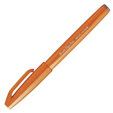 Imagem de Pentel Caneta Pincel Brush Sign Pen Laranja SM/SES15C-F