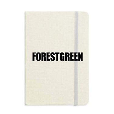 Imagem de Caderno com nome da cor verde floresta capa dura diário clássico A5 presente