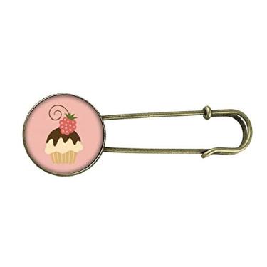 Imagem de Broche de metal retrô de chocolate de morango doce sorvete