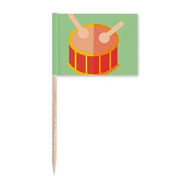 Imagem de Marcador de palito de dente instrumento tambor agite decoração de festa