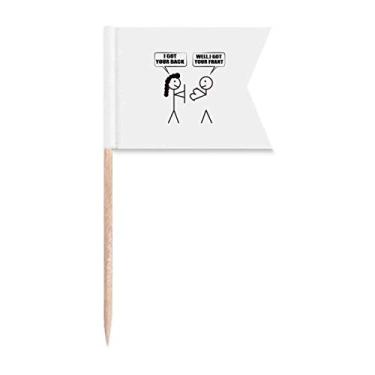 Imagem de Peito Battle Back Art Deco Presente Fashion Palito Bandeiras Marcação para Bolo Festa Prato de Queijo