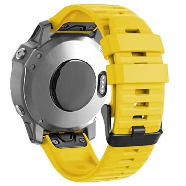 Imagem de KAPPDE 20 26 22MM Quick Fit Pulseira de relógio para Garmin Fenix 7 7X 7S Relógio Silicone Liberação Rápida Pulseira Easyfit (Cor: Amarelo, Tamanho: Fenix 7S)