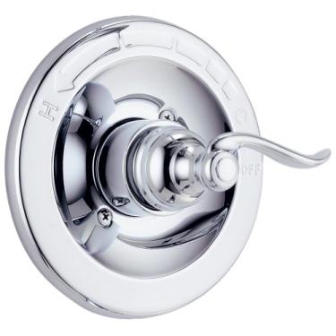 Imagem de Delta Kit de acabamento de válvula de função única Windemere Série 14, conjunto de alças cromadas para sistema de torneira de chuveiro, cromado BT14096 (válvula não incluída)