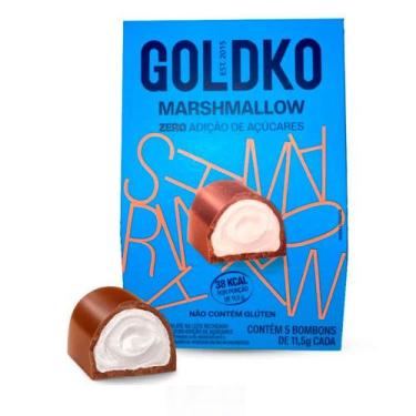 Imagem de Bombom De Chocolate Ao Leite Recheado De Marshmallow Goldko 57,5G