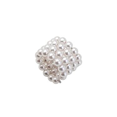 Imagem de Conjunto 4 Anéis para Guardanapo de Plástico Pearl Prata 5cm - Lyor