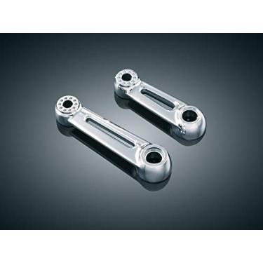 Imagem de Kuryakyn Componente de controle de pé de motocicleta 4060: Braços curtos de 11,5 cm para suportes de cruzeiro Ergo & Ergo II, cromado, 1 par