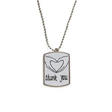 Imagem de DIYthinker Colar para animais de estimação com pingente de corrente de aço inoxidável em forma de coração preto