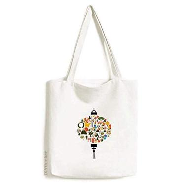 Imagem de Fan Butterfly Taiji bule de chá de montanha sacola sacola de compras casual bolsa de mão
