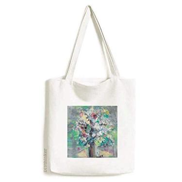 Imagem de Primavera pintura a óleo arte natureza morta bolsa sacola de compras bolsa casual bolsa de mão