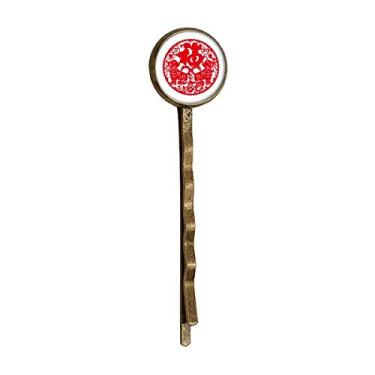 Imagem de Chapéu de cabelo de metal retrô de corte de papel para cachorro de ano novo chinês