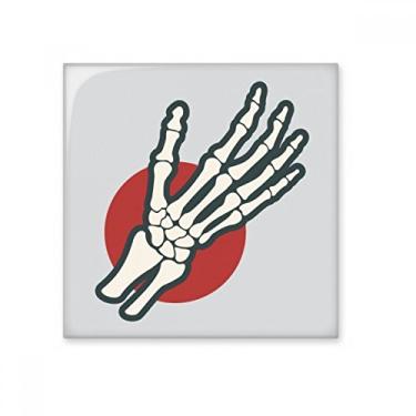 Imagem de Ilustração humana mão osso junta cerâmica azulejo brilhante decalque pedra adornada tijolo vitrificado