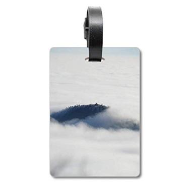 Imagem de Clouds Fog Sky Mountain Nature Forest Bagagem Bagagem Etiqueta Cartão de Bagagem Scutcheon Etiqueta