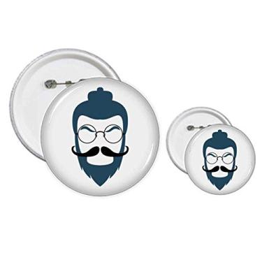 Imagem de Kit de artesanato para óculos antigos com grampos para barba, emblema, botões
