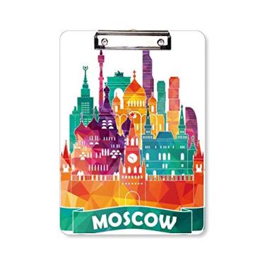 Imagem de Moscow Catedral Pintura Rússia Prancheta Pasta Bloco de Escrita Placa de Apoio A4