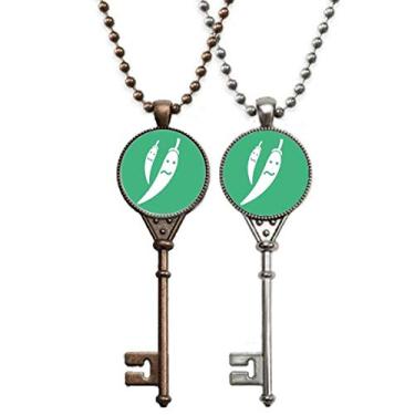 Imagem de OFFbb-USA Colar com pingente de chiclete para decoração de casais com expressão vegetal