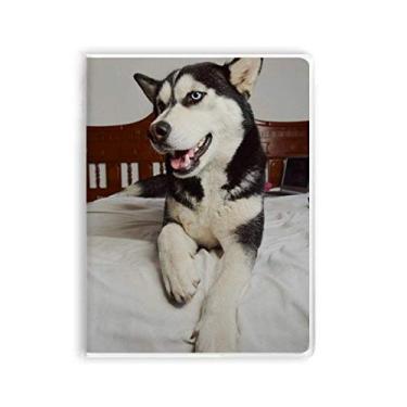Imagem de Caderno com imagem Husky Dog Animal Room capa de goma Diário capa macia