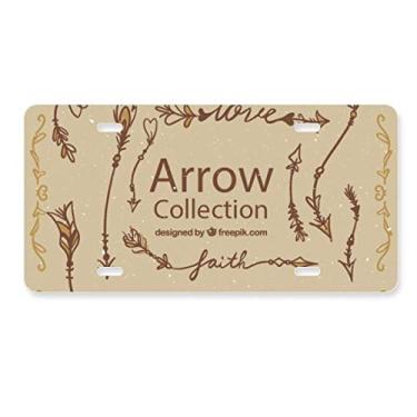 Imagem de DIYthinker Placa de licença Bohe mia Wind Fashion Arrow Decoração de aço inoxidável