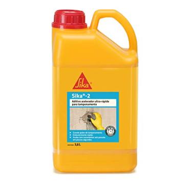 Imagem de Sika - Aditivo impermeabilizante - Sika-2 vermelho - Para pastas de cimento - Pega ultrarrápida - Galão 3,6L