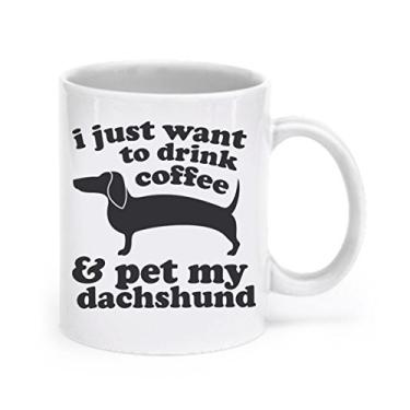Imagem de Dachshund Caneca de cachorro Dachshund Presentes Caneca de café Wiener Dog Lover Presente Dachshund Copo Doxie Caneca de cerâmica Caneca de animal Weiner Caneca de chá de cachorro