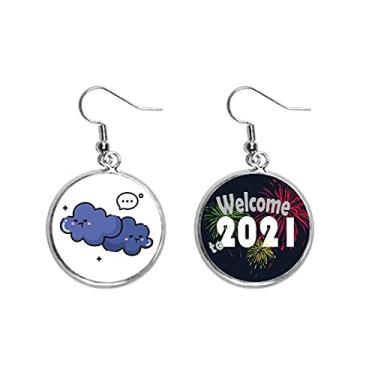 Imagem de Brincos com pingentes de orelha zangada nuvens negras 2021 Blessing
