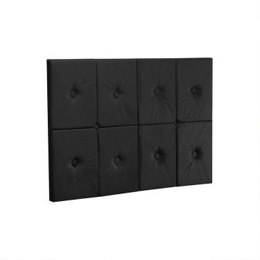 Imagem de Cabeceira Painel Preto para Cama Box Solteiro 0,90 - JB Tavares Móveis