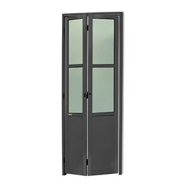 Imagem de Porta Camarão Meia Lambril Meia Vidrão Linha 25 Vidro Boreal 210cm x 70cm Brimak Cinza