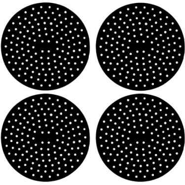 Imagem de Almofada Silicone Para Fogão de Indução Kit 4 Peças Preto