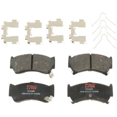Imagem de TRW Conjunto de pastilhas de freio a disco TPC0668 para Nissan Sentra: 1995-1999 e outras aplicações Frente