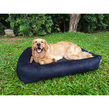 Imagem de Cama Para Cachorro Grande 100x87 Cm + CAPA EXTRA - ESCOLHA A COR - 100% Lavável e Resistente - Pet Querido (Preto)
