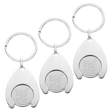 Imagem de CANIGHT Carrinho De Compras Carrinho De Supermercado De Moedas Porta-Chaves De Metal Carrinho De Compras Token Pingente Chaveiro Carteira Porta-Chaves De Moedas De Metal Carrinho Portátil