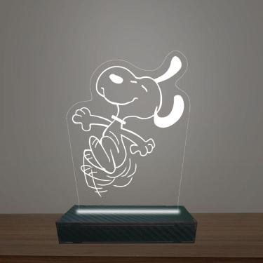 Imagem de Luminária Led 3d Snoopy Abajur Luxo