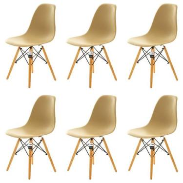 Imagem de Conjunto 6 Cadeiras Charles Eames Eiffel Mocha - Brs - Brs Decor