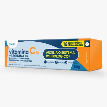 Imagem de Suplemento Alimentar de Vitamina C + Arginina Bwell 16 comprimidos 16 comprimidos