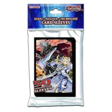 Imagem de YU-GI-OH! Capa para Cartas Albaz – Ecclesia – Tri-Brigade, 50 Unidades, Plástico, 63.5mm x 88mm