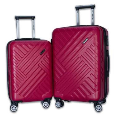 Conjunto 2 Malas De Viagem 10 e 23 kg Abs Rígida 360º Rosé Yin's