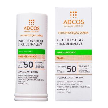 Imagem de Protetor Solar Facial Adcos Stick Ultraleve Fps50 Peach 15G